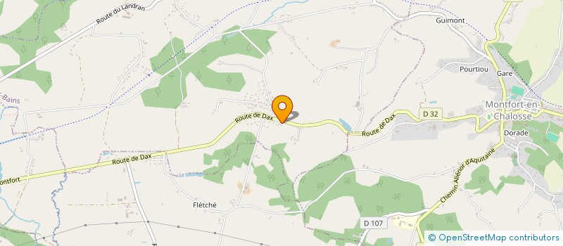 localisation de l'entreprise LES VIGNES DU LAC  GAMARDE-LES-BAINS