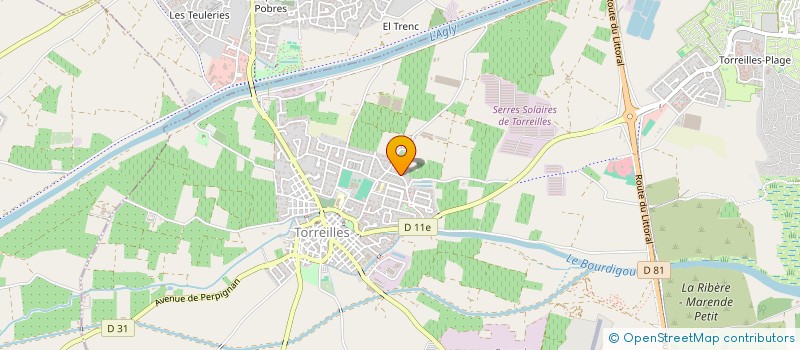 localisation de l'entreprise LES VIGNES DU LEVANT  TORREILLES