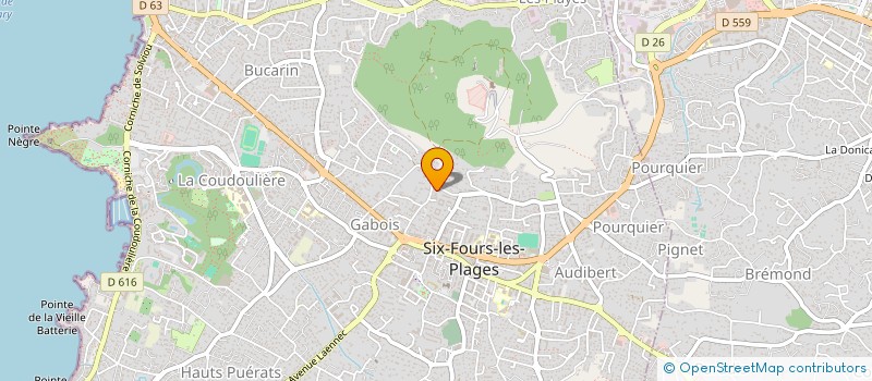 localisation de l'entreprise LES VIGNES DU SOLEIL à SIX-FOURS-LES-PLAGES