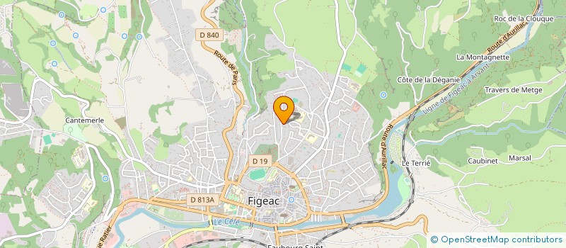 localisation de l'entreprise LES VIGNES DU VIGUIER  FIGEAC