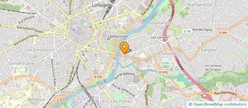 localisation de l'entreprise LES VIGNES ET ASSOCIES à LIMOGES