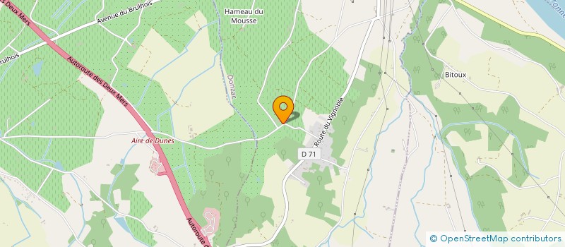 localisation de l'entreprise LES VIGNES SCEA  DONZAC