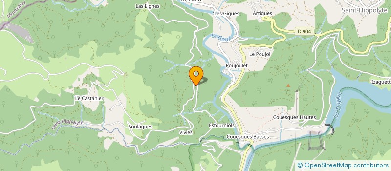 localisation de l'entreprise LES VIGNES VIERGES  CAMPOURIEZ