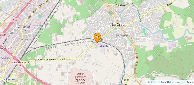 localisation de l'entreprise LES VIGNOBLES AZUREENS à LA CRAU