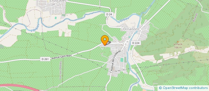 localisation de l'entreprise LES VIGNOBLES CAMBRIEL  ORNAISONS