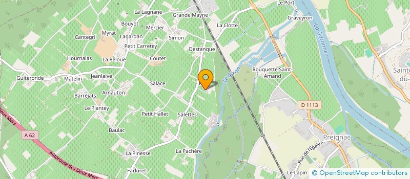 localisation de l'entreprise LES VIGNOBLES DE PIAUT  BARSAC