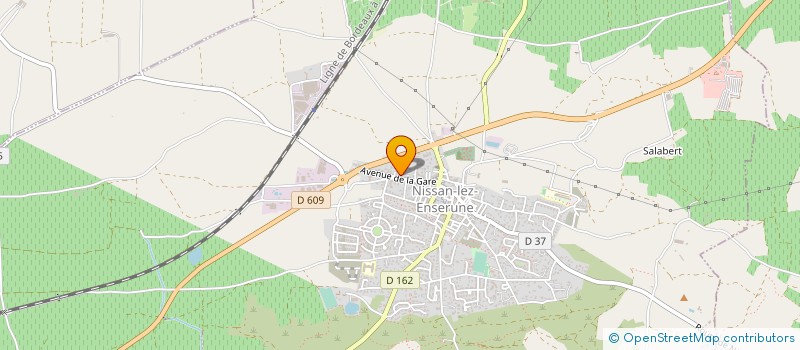 localisation de l'entreprise LES VIGNOBLES SELECTION SUD  NISSAN-LEZ-ENSERUNE