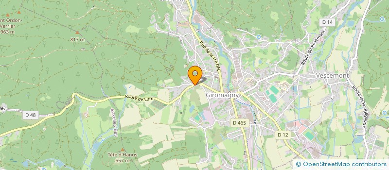 localisation de l'entreprise LES VIKINGS  GIROMAGNY
