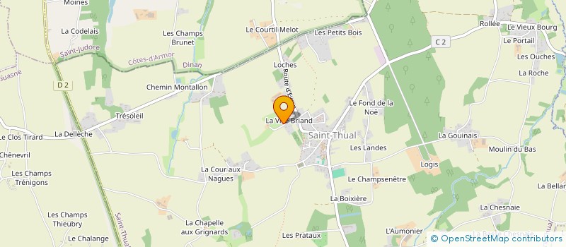 localisation de l'entreprise LES VIKINGS DU PALET ST THUALAIS  SAINT-THUAL