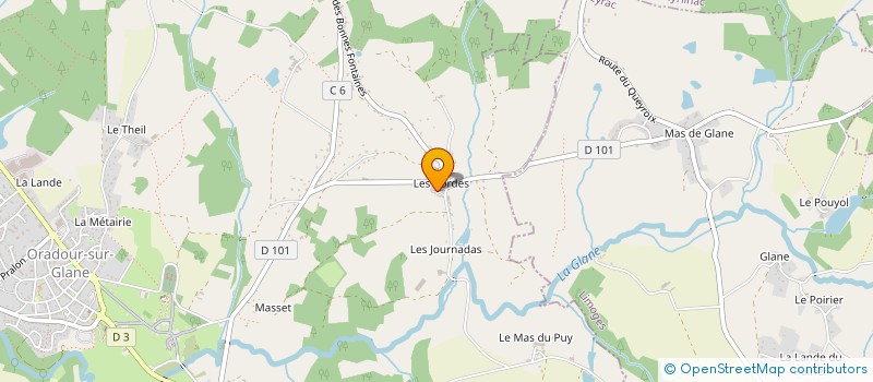 localisation de l'entreprise LES VILLAGEOIS à ORADOUR-SUR-GLANE