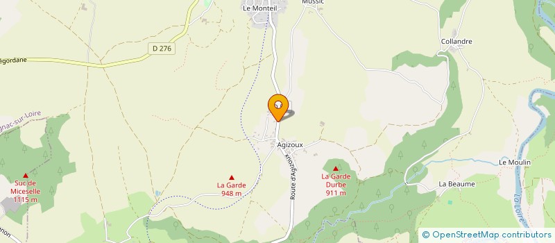 localisation de l'entreprise LES VILLAGEOIS D'AGIZOUX  SOLIGNAC-SUR-LOIRE