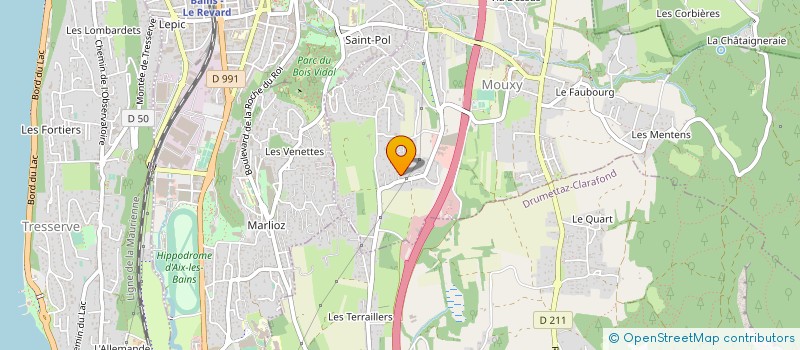 localisation de l'entreprise LES VILLARDS  MOUXY