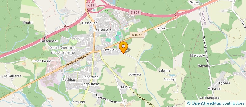 localisation de l'entreprise LES VILLAS à DAX