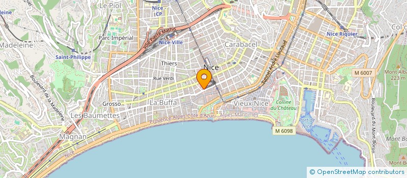 localisation de l'entreprise LES VILLAS à NICE