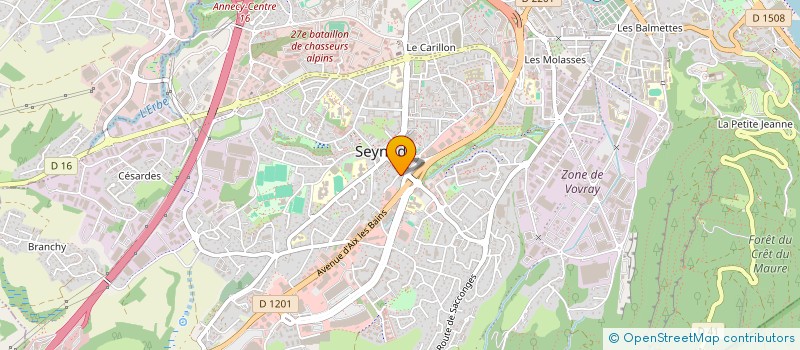 localisation de l'entreprise LES VILLAS à ANNECY