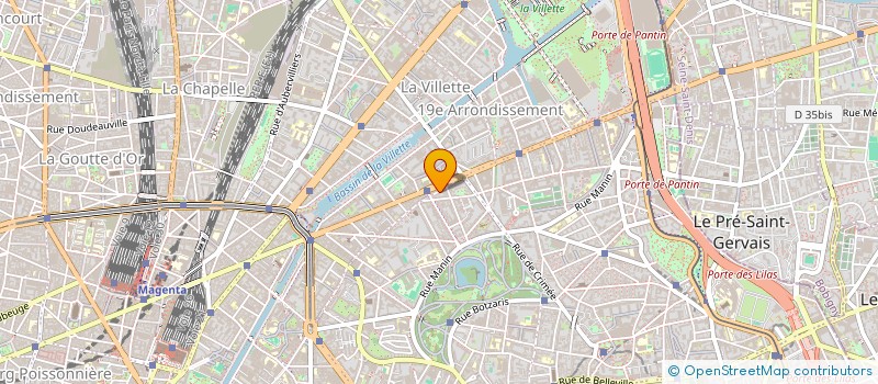localisation de l'entreprise LES VILLAS DE L HUBAC à PARIS