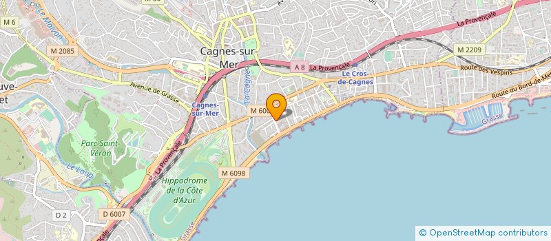localisation de l'entreprise LES VILLAS DE LA COTE à CAGNES-SUR-MER
