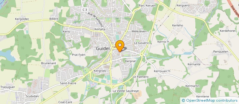 localisation de l'entreprise LES VILLAS DU BORD DE MER à GUIDEL