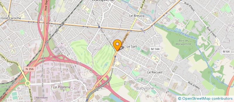 localisation de l'entreprise LES VILLAS DU SART à VILLENEUVE-D'ASCQ