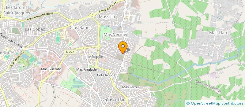 localisation de l'entreprise LES VILLAS DU SOLEIL à PERPIGNAN