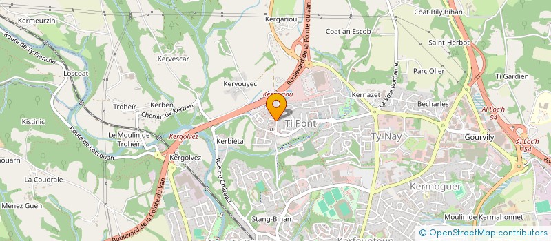 localisation de l'entreprise LES VILLAS GAIA à QUIMPER