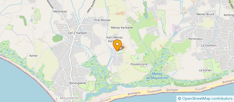 localisation de l'entreprise LES VILLAS RIVIERA  FOUESNANT