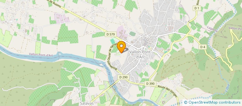 localisation de l'entreprise LES VILLAS SAINT LAURENT à VALLON-PONT-D'ARC