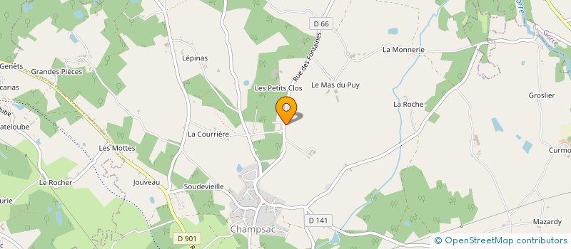 localisation de l'entreprise LES VINAIGRERIES DELOUIS ET COMPAGNIE  CHAMPSAC