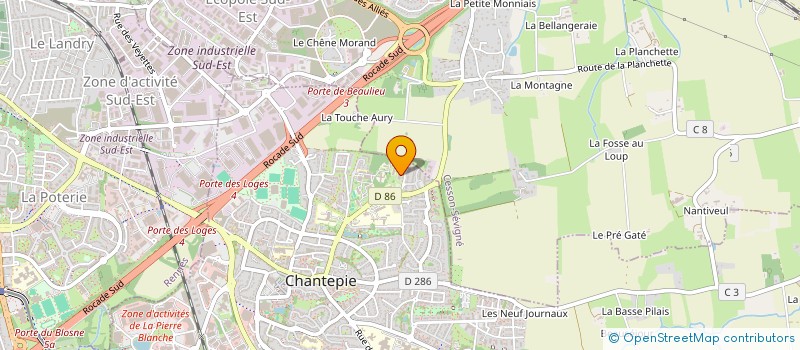 localisation de l'entreprise LES VINS BIO DE JEAN PHILIPPE  CHANTEPIE