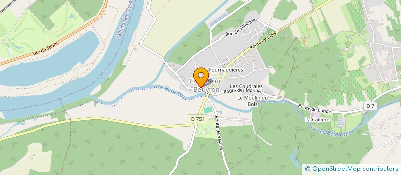 localisation de l'entreprise LES VINS CONTES à CANDE-SUR-BEUVRON