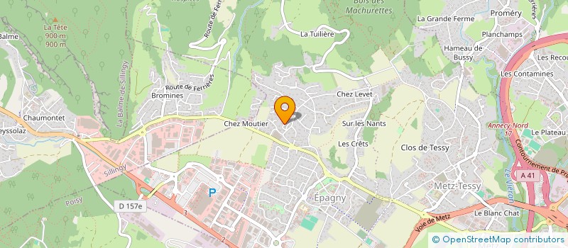 localisation de l'entreprise LES VINS D'ALAIN  EPAGNY METZ-TESSY
