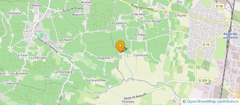 localisation de l'entreprise LES VINS DALAIS à BELLEVILLE-EN-BEAUJOLAIS