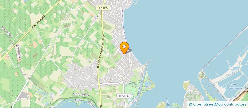 localisation de l'entreprise LES VINS DE FRANCE à MARSEILLAN