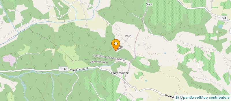 localisation de l'entreprise LES VINS DE L'ARPETTE à CASTELNAU-DE-MONTMIRAL