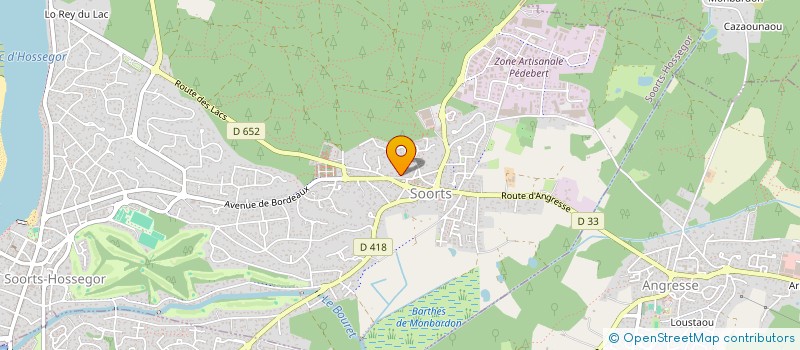 localisation de l'entreprise LES VINS DE LA FORET  SOORTS-HOSSEGOR