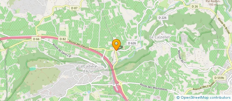 localisation de l'entreprise LES VINS DE LA ROCA  LE CASTELLET