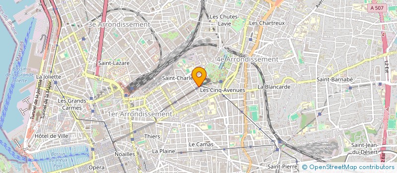 localisation de l'entreprise LES VINS DE LONGCHAMPS à MARSEILLE
