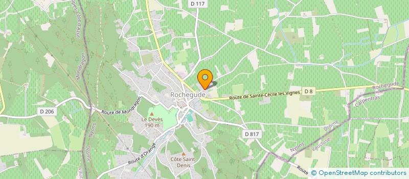 localisation de l'entreprise LES VINS DES GARRIGUES  ROCHEGUDE