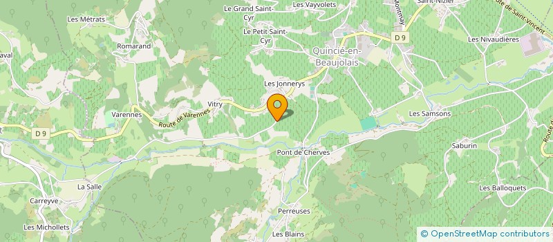 localisation de l'entreprise LES VINS JONCY à QUINCIE-EN-BEAUJOLAIS