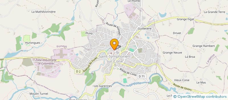 localisation de l'entreprise LES VINS MATHIEU LHOPITAL SARL à SAINT-SYMPHORIEN-SUR-COISE