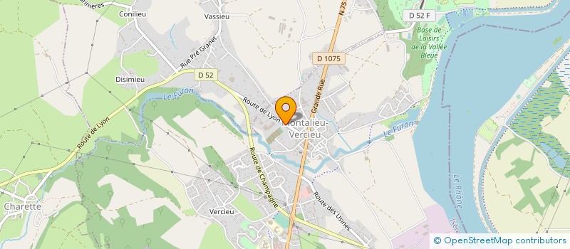 localisation de l'entreprise LES VINS MOIROUD à MONTALIEU-VERCIEU