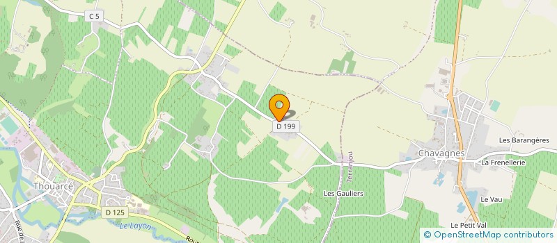 localisation de l'entreprise LES VINS ROUSSEAU à BELLEVIGNE-EN-LAYON