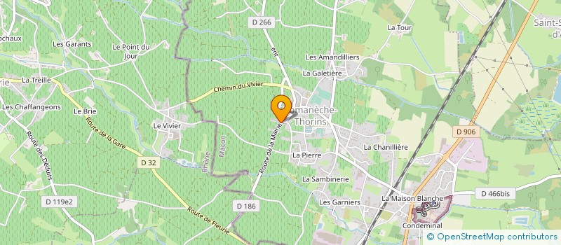localisation de l'entreprise LES VINS YL à ROMANECHE-THORINS