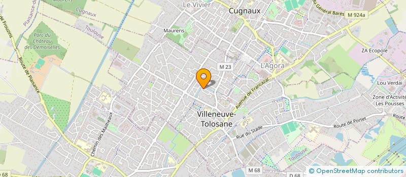 localisation de l'entreprise LES VIOLETTES à VILLENEUVE-TOLOSANE