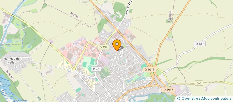 localisation de l'entreprise LES VIOLETTES à PERONNE
