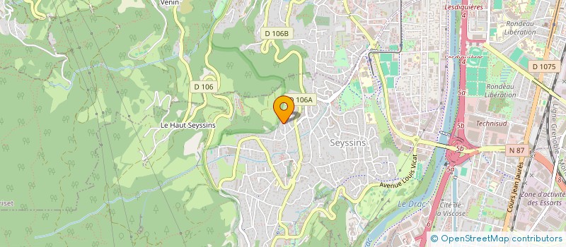 localisation de l'entreprise LES VIOLETTES à SEYSSINS