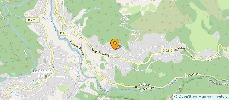 localisation de l'entreprise LES VIOLETTES à TOURRETTES-SUR-LOUP
