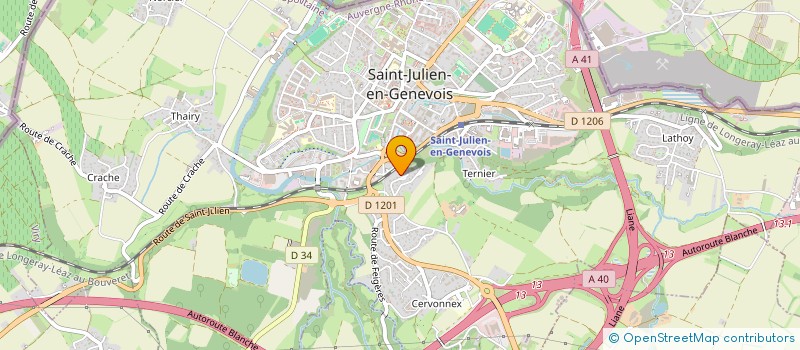 localisation de l'entreprise LES VITO'S  SAINT-JULIEN-EN-GENEVOIS