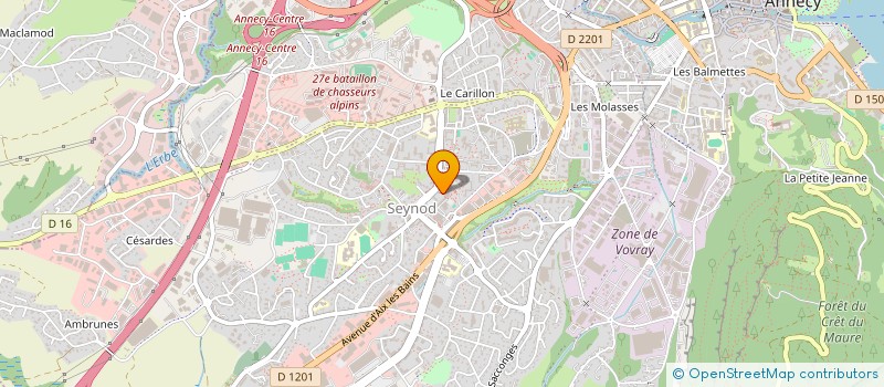 localisation de l'entreprise LES VITRINES D'ANNECY  ANNECY