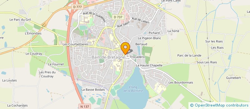 localisation de l'entreprise LES VITRINES DE BAIN-ARTISANS ET COMMERCANTS à BAIN-DE-BRETAGNE